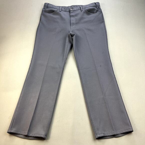 Vintage Levis Sta-Prest Pants Mens 38x30 Gray Straight Leg Dress Slacks USA 90s - Picture 4 of 13